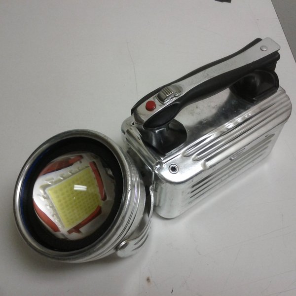 Completed 100 watt LED retro flashlight prototype
